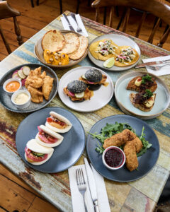 Food spread at Five Flags Hotel